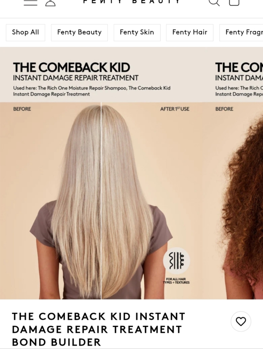 Fenty Hair NWT The Comeback Kid Instant Damage Repair Treatment NIB NEW IN BOX - Picture 11 of 13